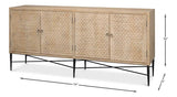 Archie Four Door Sideboard Buffet for Dining Room Sideboards LOOMLAN By Sarreid