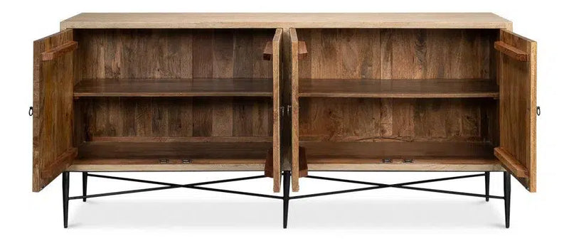 Archie Four Door Sideboard Buffet for Dining Room Sideboards LOOMLAN By Sarreid