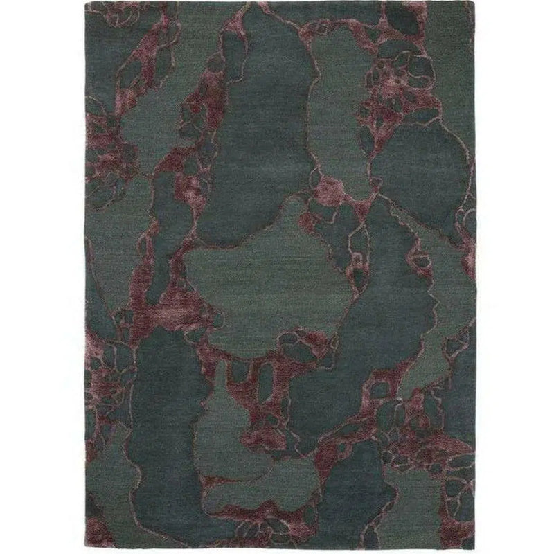 Arco Bordeaux Wine Black Grey Handmade Wool Rug Area Rugs LOOMLAN By Linie Design