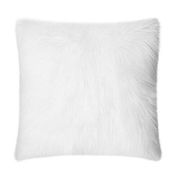 Arctic Fox White Faux Fur White Large Throw Pillow With Insert Throw Pillows LOOMLAN By D.V. Kap