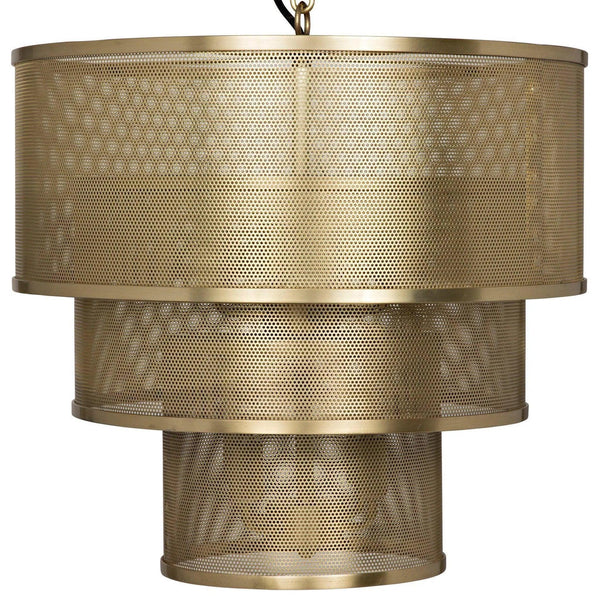 Arena Metal Pendant With Brass Finish Pendants LOOMLAN By Noir