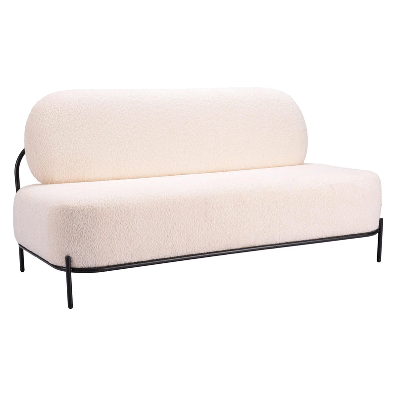 Arendal Sofa Vanilla in Polyester Sofas & Loveseats LOOMLAN By Zuo Modern