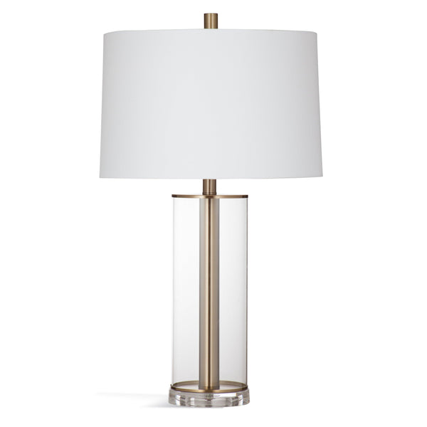 Ares Glass and Acrylic Brown Table Lamp Table Lamps LOOMLAN By Bassett Mirror