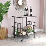 Argus Bar Cart Black Home Bar Carts LOOMLAN By Zuo Modern