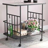 Argus Bar Cart Black Home Bar Carts LOOMLAN By Zuo Modern