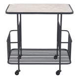 Argus Bar Cart Black Home Bar Carts LOOMLAN By Zuo Modern