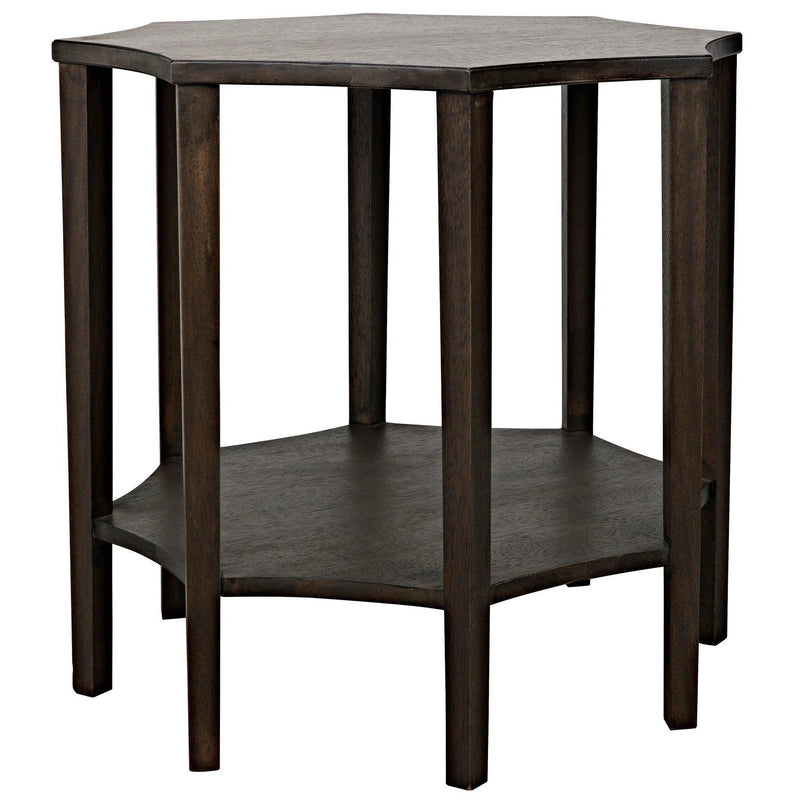 Ariana Wood Geometric Side Table Side Tables LOOMLAN By Noir