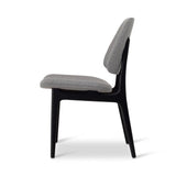 Ariel Boucle Upholstered Wood Armless Side Chair Dining Chairs LOOMLAN By Urbia