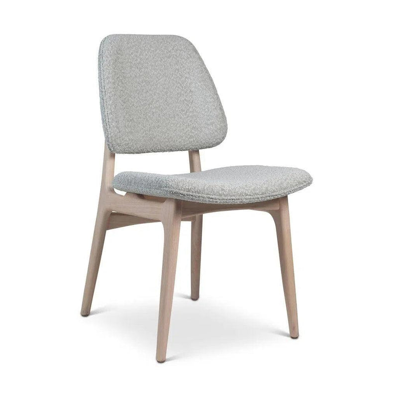 Ariel Boucle Upholstered Wood Armless Side Chair Dining Chairs LOOMLAN By Urbia