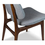 Ariel Boucle Upholstered Wood Armless Side Chair Dining Chairs LOOMLAN By Urbia