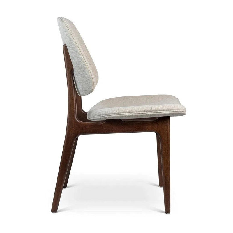 Ariel Boucle Upholstered Wood Armless Side Chair Dining Chairs LOOMLAN By Urbia