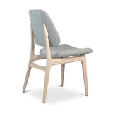 Ariel Boucle Upholstered Wood Armless Side Chair Dining Chairs LOOMLAN By Urbia