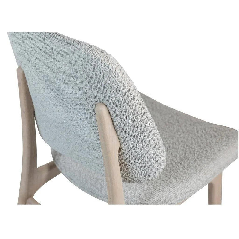 Ariel Boucle Upholstered Wood Armless Side Chair Dining Chairs LOOMLAN By Urbia