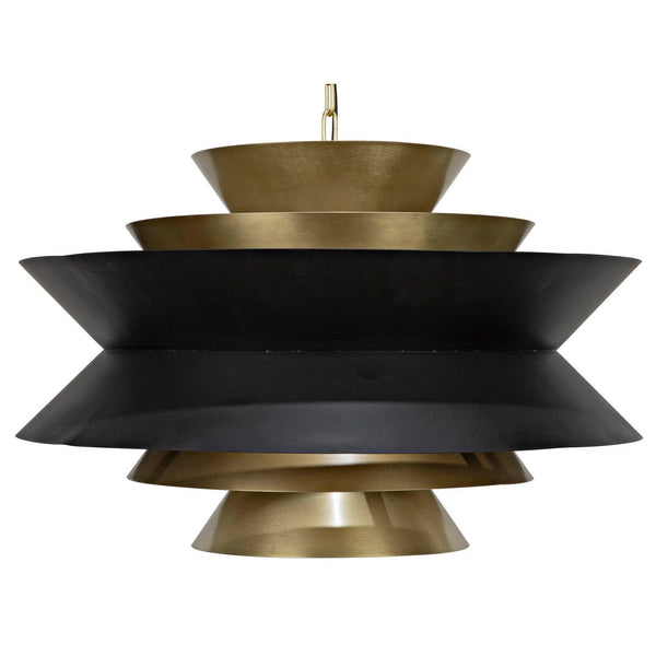 Arion Pendant, Steel with Brass Finish Pendants LOOMLAN By Noir