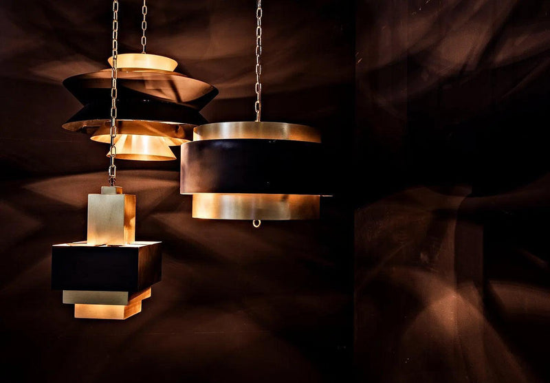 Arion Pendant, Steel with Brass Finish Pendants LOOMLAN By Noir