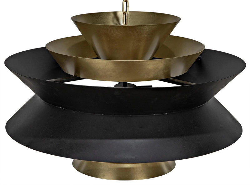 Arion Pendant, Steel with Brass Finish Pendants LOOMLAN By Noir