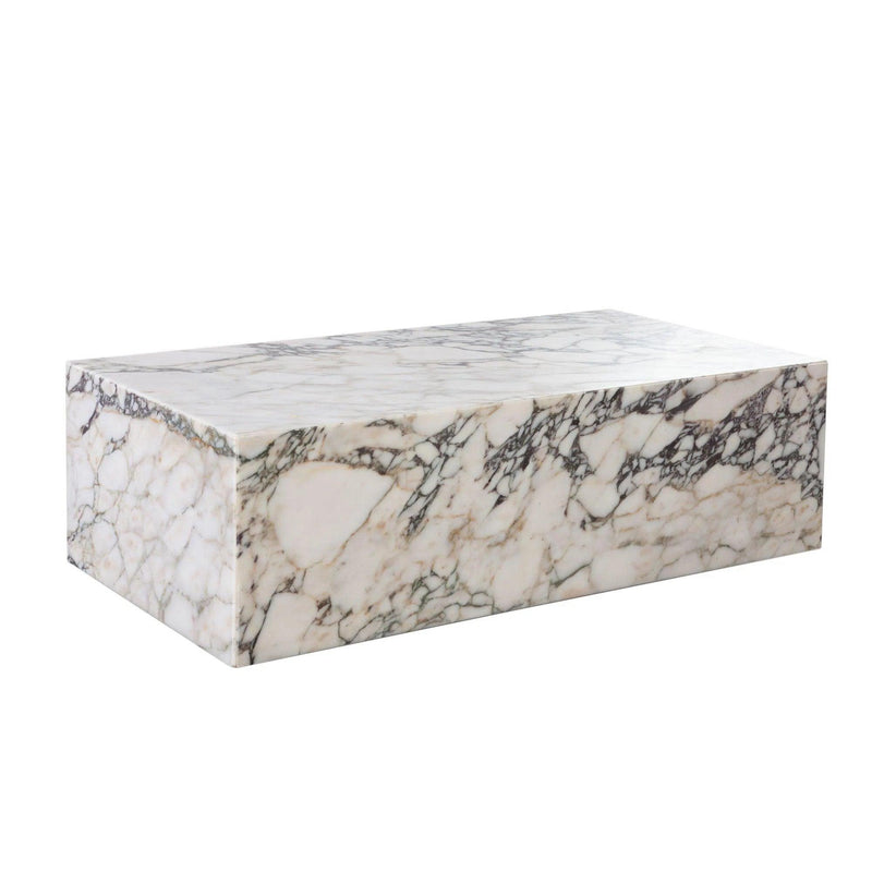 Ark Genuine Viola Marble Rectangular Cocktail Table Coffee Tables LOOMLAN By Diamond Sofa