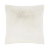 Arlo Ivory Faux Fur Solid Ivory Large Throw Pillow With Insert Throw Pillows LOOMLAN By D.V. Kap