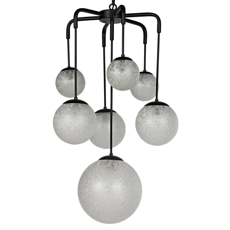 Artemis Chandelier, Steel with Black Finish Chandeliers LOOMLAN By Noir