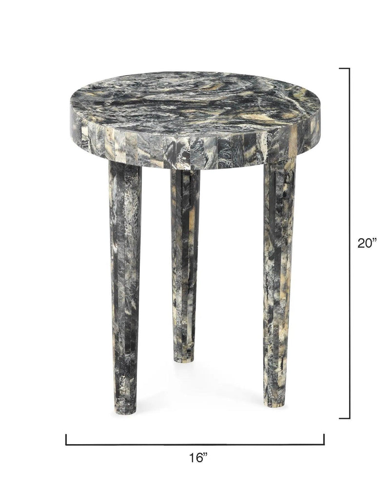 Artemis Large Black Resin Mid Century Modern Side Table Side Tables LOOMLAN By Jamie Young