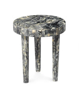 Artemis Large Black Resin Mid Century Modern Side Table Side Tables LOOMLAN By Jamie Young