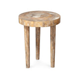 Artemis Small Beige Resin Mid Century Modern Side Table Side Tables LOOMLAN By Jamie Young