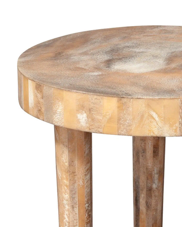 Artemis Small Beige Resin Mid Century Modern Side Table Side Tables LOOMLAN By Jamie Young