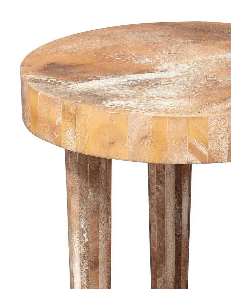 Artemis Small Beige Resin Mid Century Modern Side Table Side Tables LOOMLAN By Jamie Young