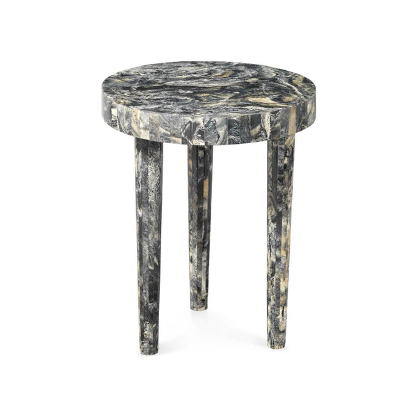 Artemis Small Black Resin Mid Century Modern Side Table Side Tables LOOMLAN By Jamie Young