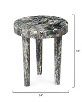 Artemis Small Black Resin Mid Century Modern Side Table Side Tables LOOMLAN By Jamie Young