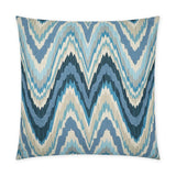 Artisanship Blue Abstract Blue Mist Large Throw Pillow With Insert Throw Pillows LOOMLAN By D.V. Kap