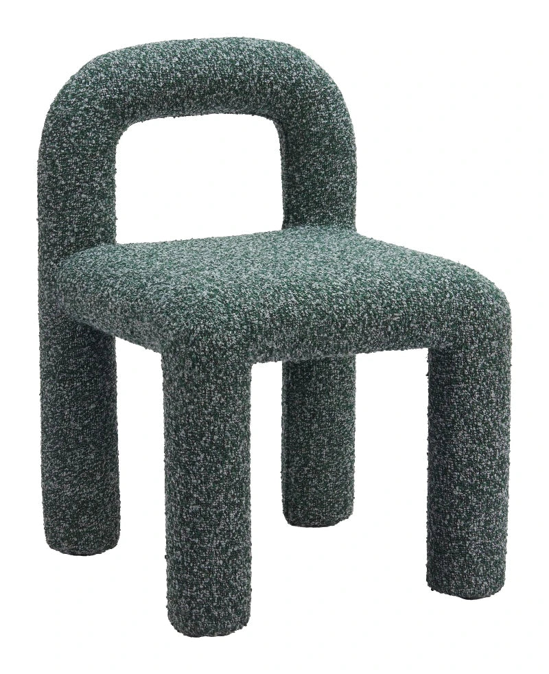 Arum Snowy Green Armless Dining Chair (Set of 2) Dining Chairs LOOMLAN By Zuo Modern