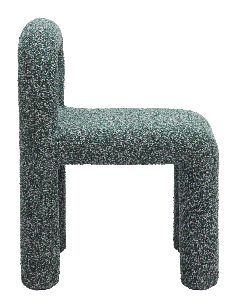 Arum Snowy Green Armless Dining Chair (Set of 2) Dining Chairs LOOMLAN By Zuo Modern