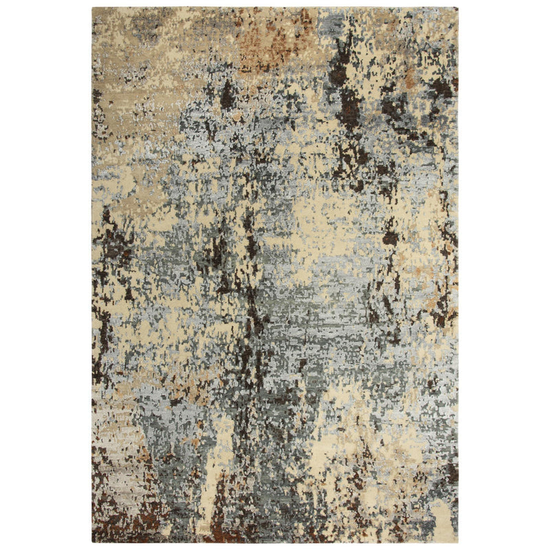 Arvi Abstract Light Gray Large Area Rugs For Living Room Area Rugs LOOMLAN By LOOMLAN