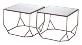 Arzon Coffee Table Set (2-Piece) Bronze Coffee Tables LOOMLAN By Zuo Modern