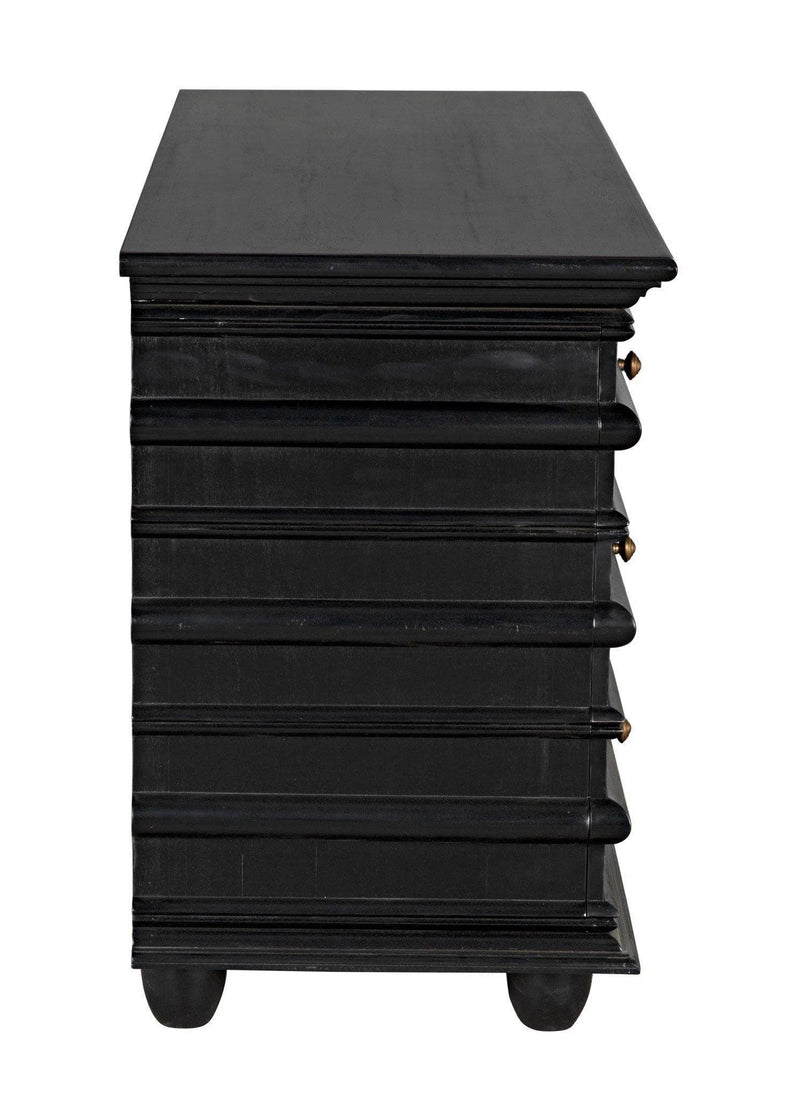 Ascona Wood Black Chest Chests LOOMLAN By Noir