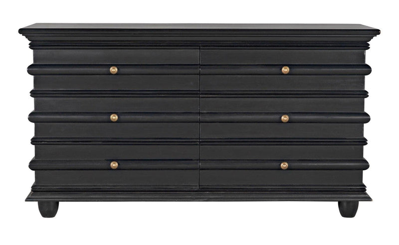 Ascona Wood Black Chest Chests LOOMLAN By Noir