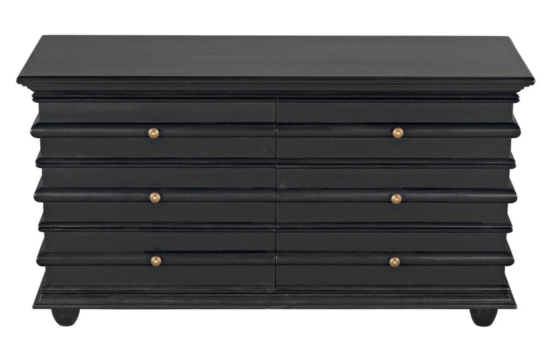 Ascona Wood Black Chest Chests LOOMLAN By Noir