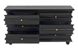 Ascona Wood Black Chest Chests LOOMLAN By Noir