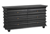 Ascona Wood Black Chest Chests LOOMLAN By Noir