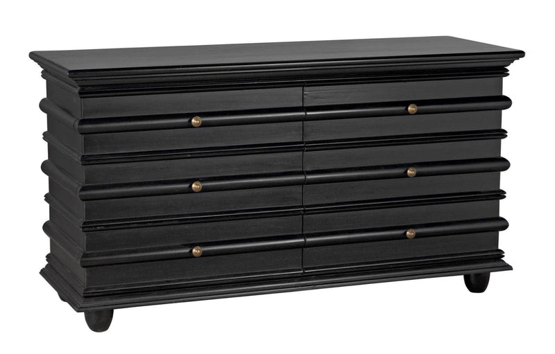 Ascona Wood Black Chest Chests LOOMLAN By Noir