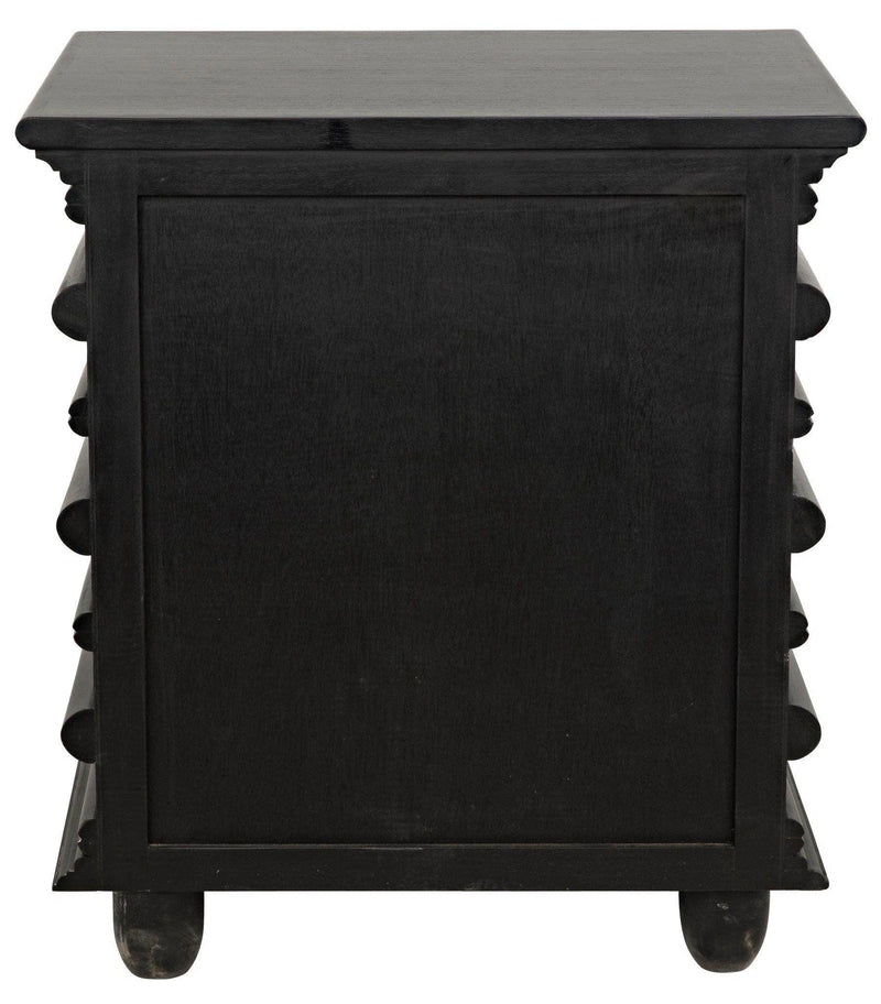 Ascona Wood Black Rectangle Side Table Side Tables LOOMLAN By Noir