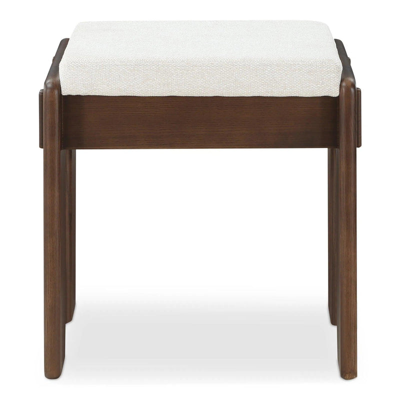 Ashby Polyester Upholstered Wood Frame Stool Poufs and Stools LOOMLAN By Moe's Home