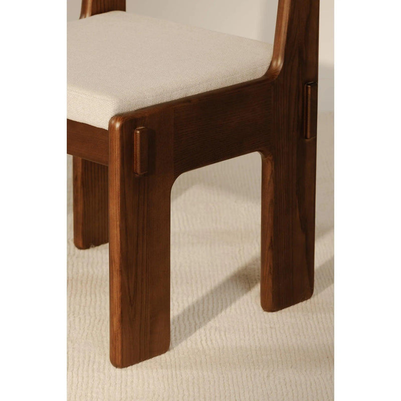 Ashby Wood Brown Armless Dining Chair (Set of 2) Dining Chairs LOOMLAN By Moe's Home