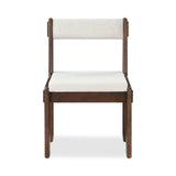 Ashby Wood Brown Armless Dining Chair (Set of 2) Dining Chairs LOOMLAN By Moe's Home