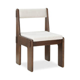 Ashby Wood Brown Armless Dining Chair (Set of 2) Dining Chairs LOOMLAN By Moe's Home