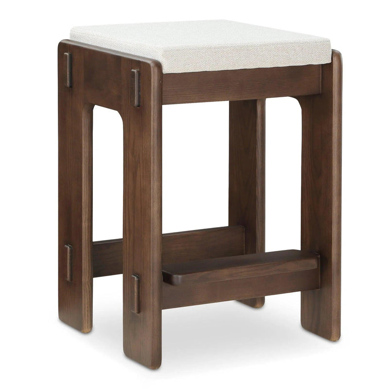 Ashby Wood Brown Counter Stool Counter Stools LOOMLAN By Moe's Home