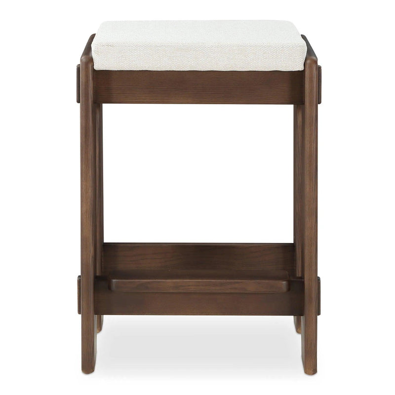 Ashby Wood Brown Counter Stool Counter Stools LOOMLAN By Moe's Home