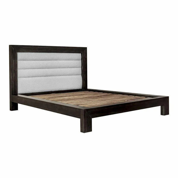 Ashcroft Stain Resistant Upholstered Gray Bed Frame Beds LOOMLAN By Moe's Home