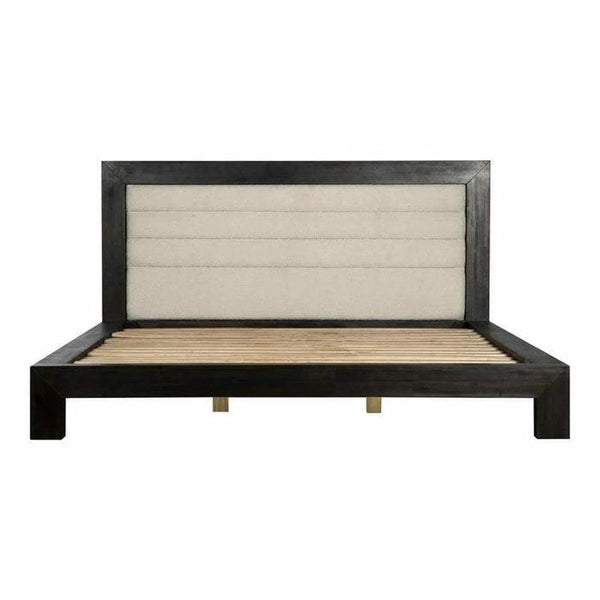 Ashcroft Stain Resistant Upholstered Gray Bed Frame Beds LOOMLAN By Moe's Home